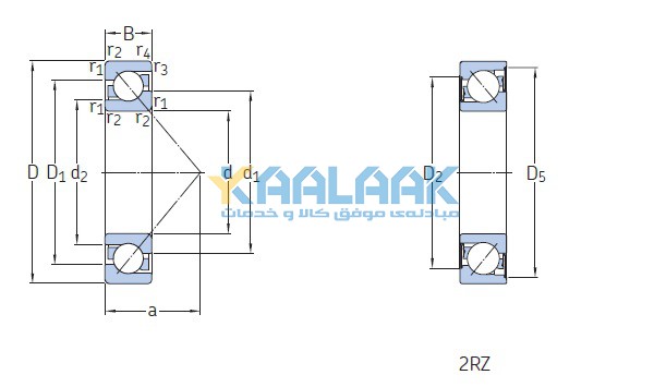 بلبرینگ تماس زاویه ای, یاتاقان تماس زاویه ای, Angular Contact Ball Bearing