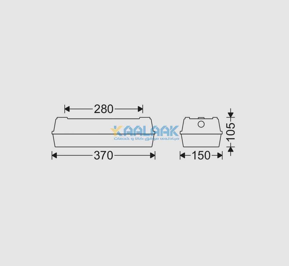 ابعاد چراغ خروج اضطراری مازی نور فانال