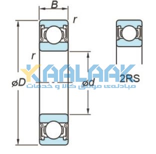 بلبرینگ شیار عمیق  یک ردیفه 6305 2RSKOYO