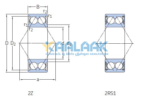 بلبرینگ تماس زاویه ای, یاتاقان تماس زاویه ای, Angular Contact Ball Bearing